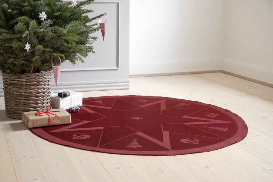 Novoform Stars Weihnachtsbaumdecke 140 cm, Rot