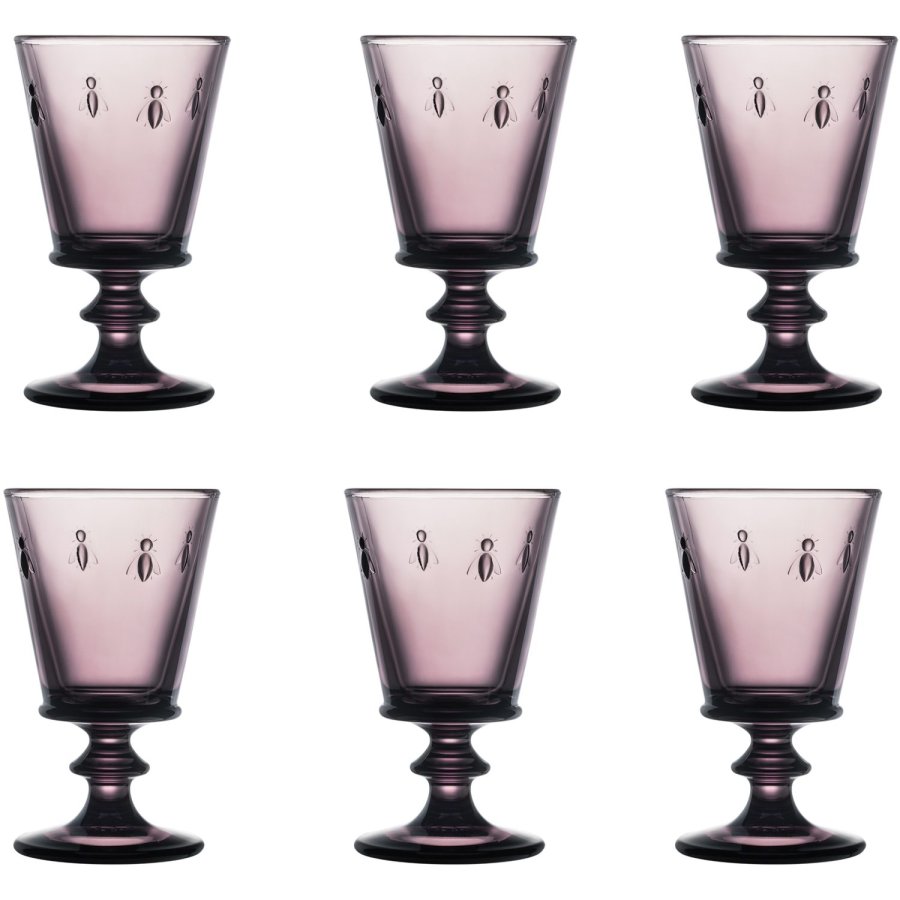 La Rochere Abeille Weinglas 6er Set, 24 cl, Aubergine