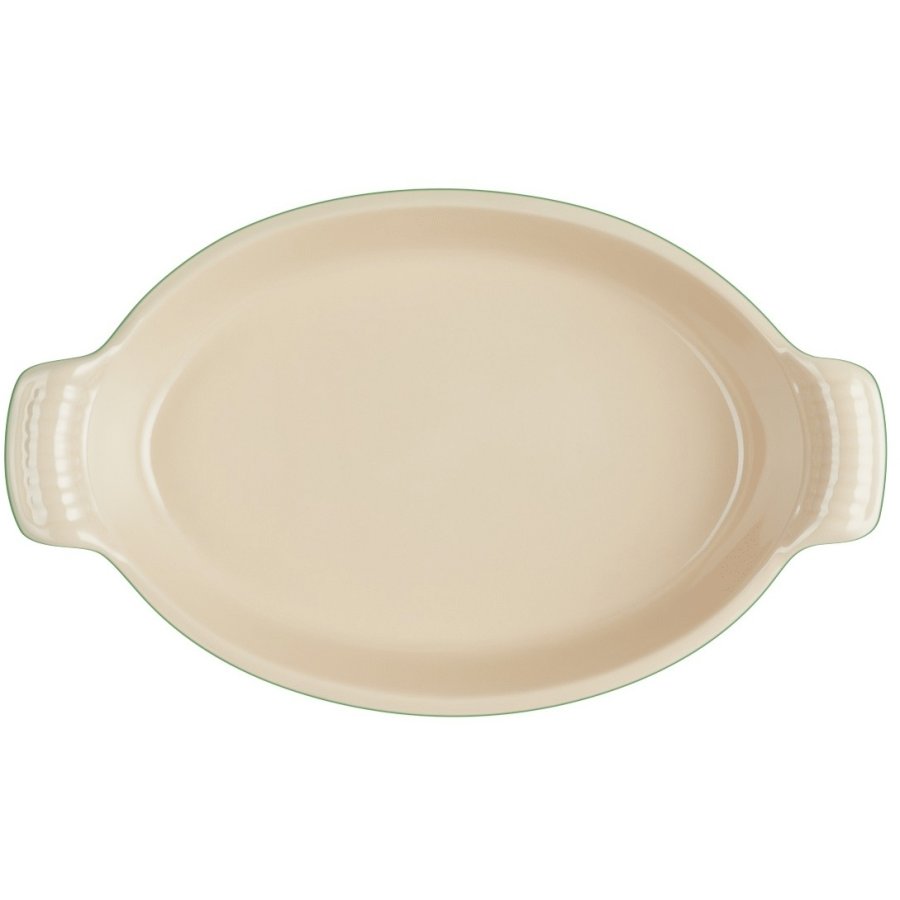 Le Creuset Herritage Ovalt Fad 28 cm, Bamboo Green