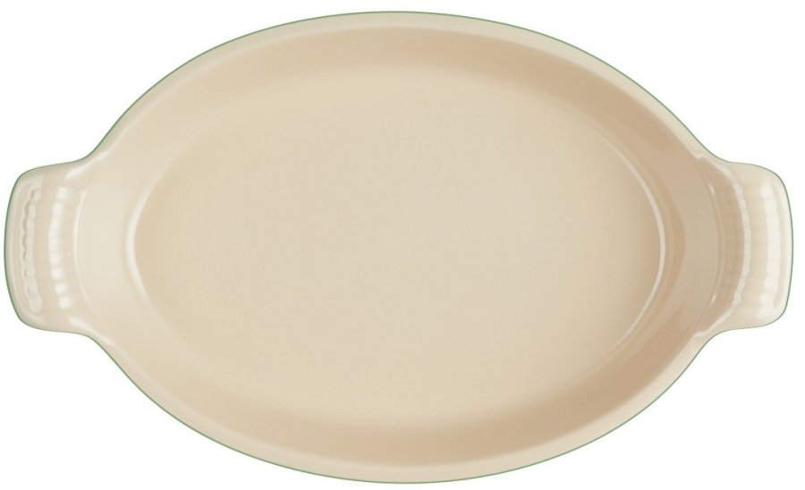 Le Creuset Herritage Ovalt Fad 28 cm, Bamboo Green