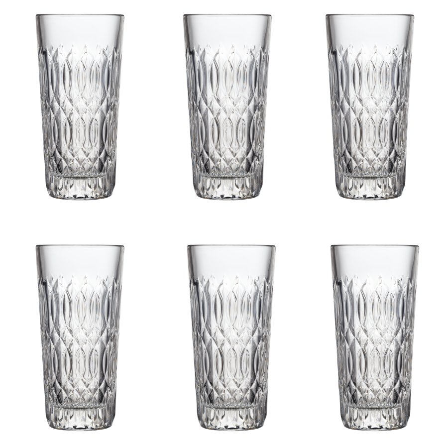 La Rochre Verone Drinks Glas 6er Set, 34 cl, Klar 