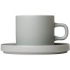 Blomus PILAR Kaffeetasse mit Untertasse 2er Set. 20 cl, Mirage Gray