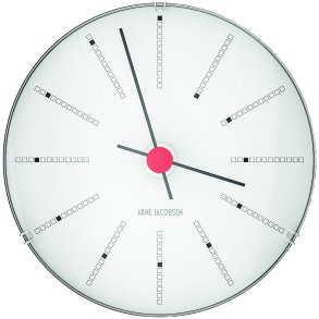 Arne Jacobsen Bankers Weerstation Wandklok �12 cm, Wit