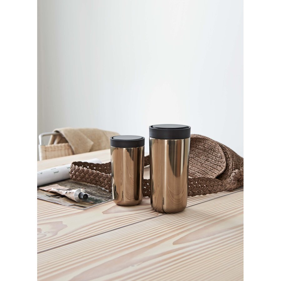 Stelton Click To Go Kop 0,2 L, Dark Gold