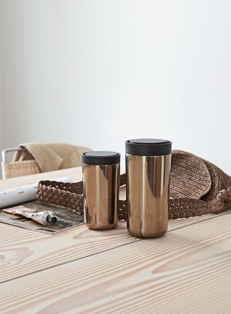 Stelton Click To Go Kop 0,2 L, Dark Gold