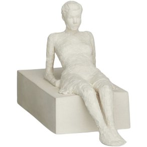 Khler Figur Die Aufmerksame H13 cm, Unglasiert