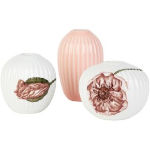 Kähler Hammershøi Poppy Minivase 3 stk, Hvid
