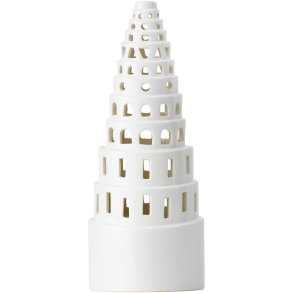 Kähler Urbania Lyshus Højt Tårn H22,5 cm, Hvid