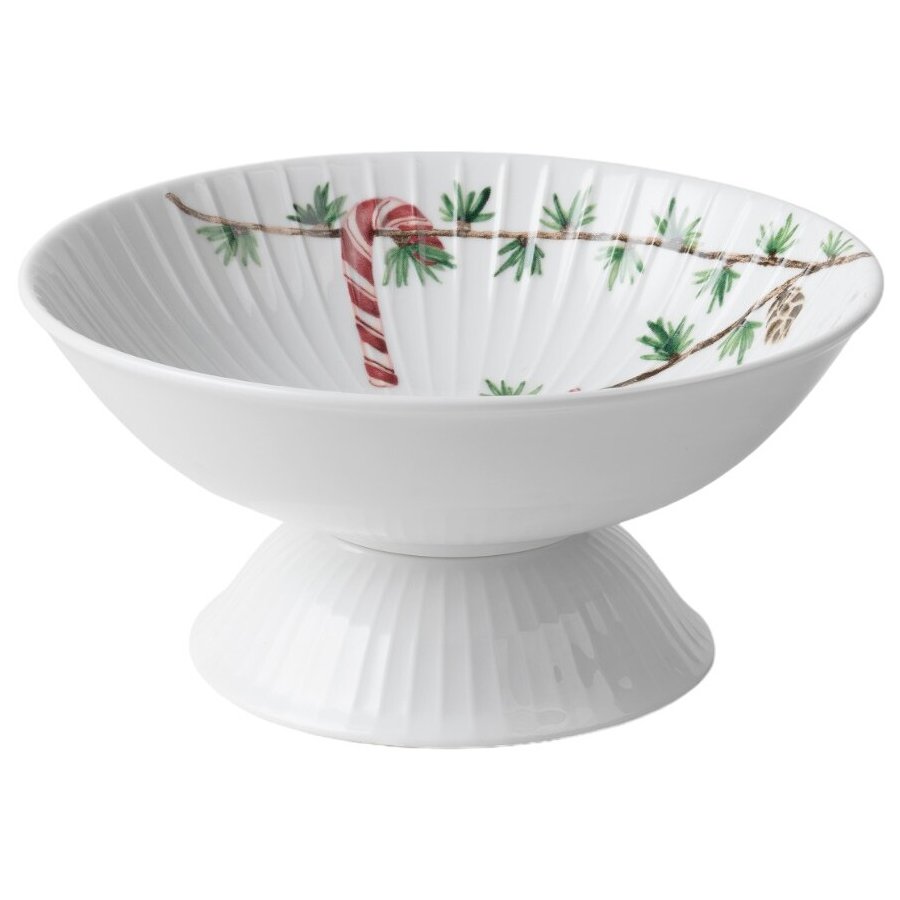 Khler Hammershi Christmas Schale auf Fu  16 cm, Wei