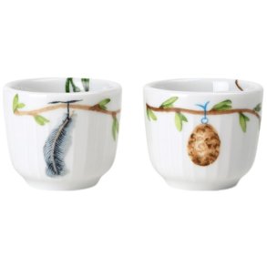 Kähler Hammershi Spring ggebger 2 stk. H4,5 cm, Hvid