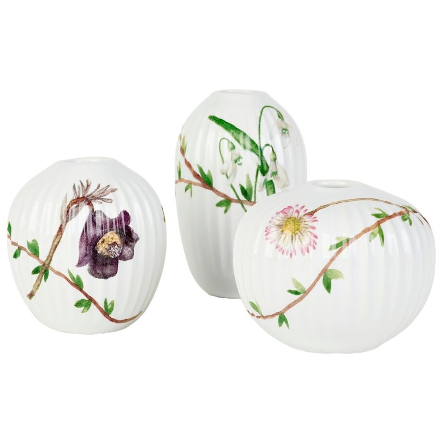 Khler Hammershi Spring Minivase 3er Set, Wei