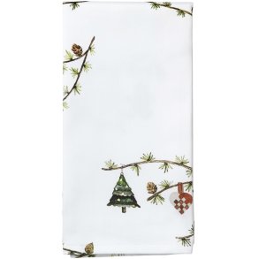Kähler Hammershi Christmas Stofserviet 4 stk. 45x45 cm, Hvid
