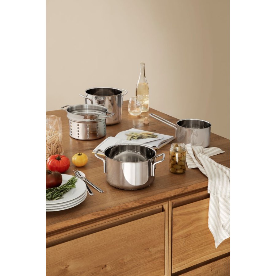 Eva Trio Grydes�t 4 Dele, Rustfrit St�l