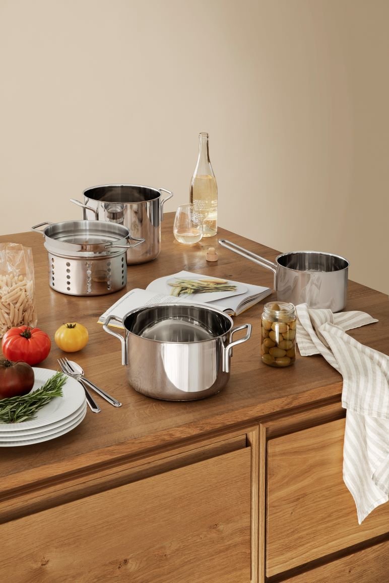 Eva Trio Grydes�t 4 Dele, Rustfrit St�l