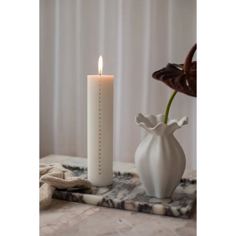 Specktrum Kalenderlys 6 cm/H25 cm, Hvid