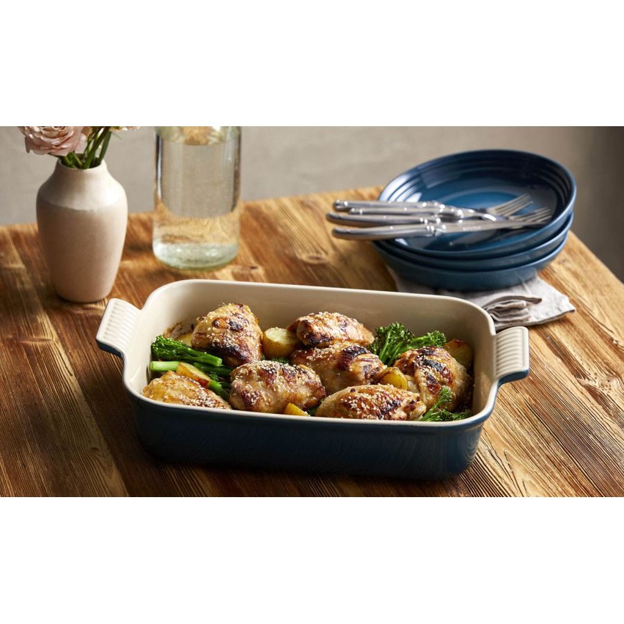 Le Creuset Heritage Rektangulrt Fad 26 cm, Deep Teal