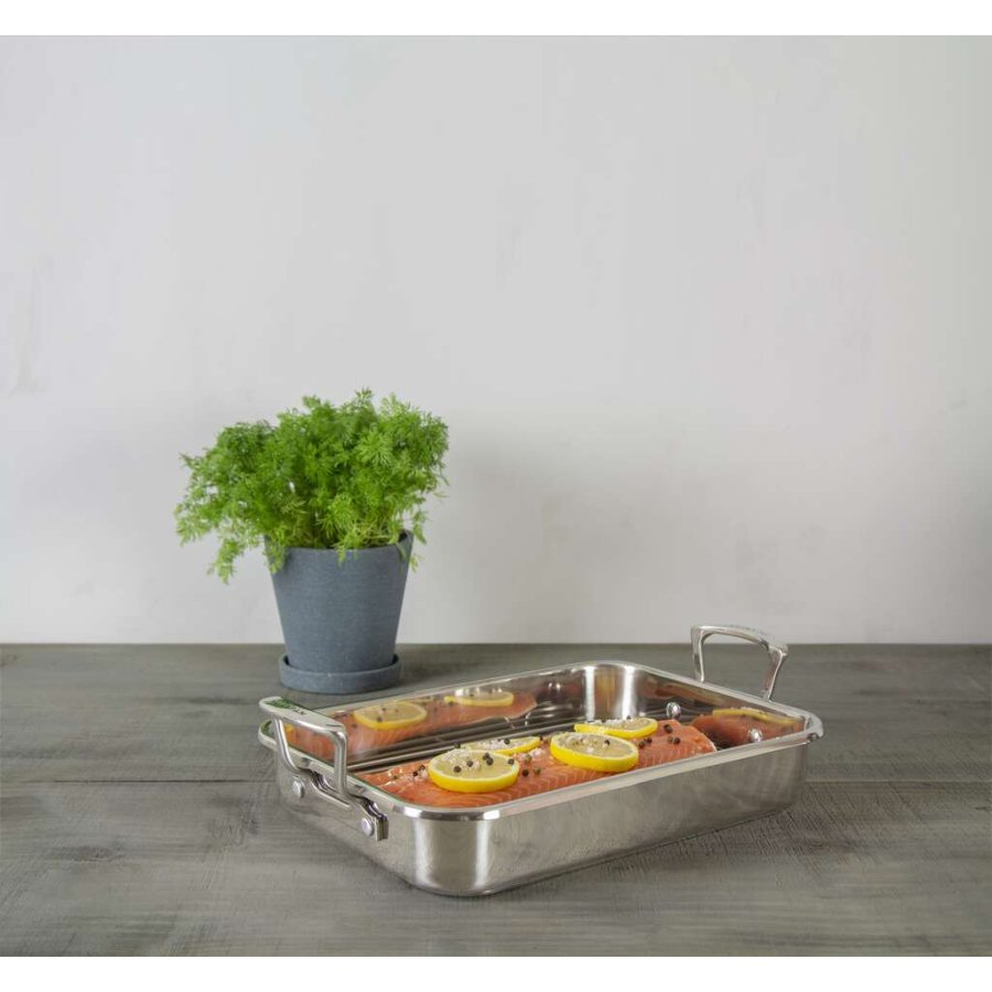 Scanpan Impact Auflaufform mit Rost 42x26 cm, Stahl/Aluminium