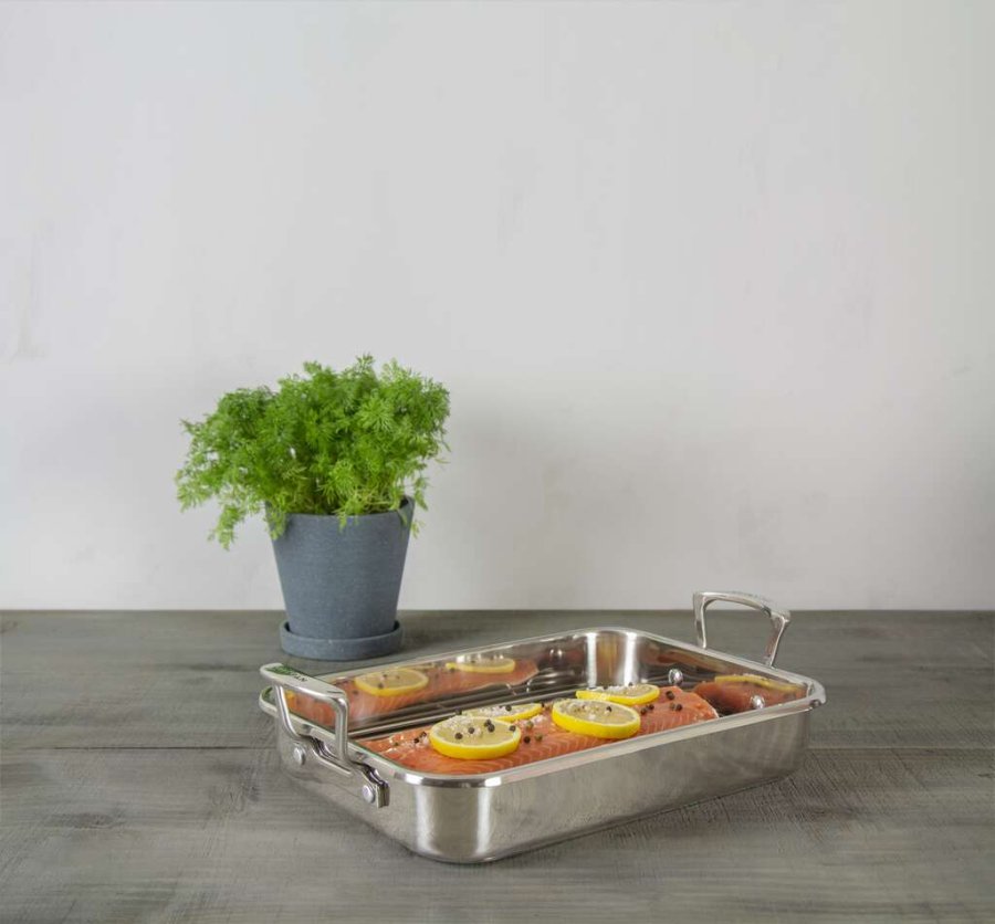 Scanpan Impact Auflaufform mit Rost 42x26 cm, Stahl/Aluminium