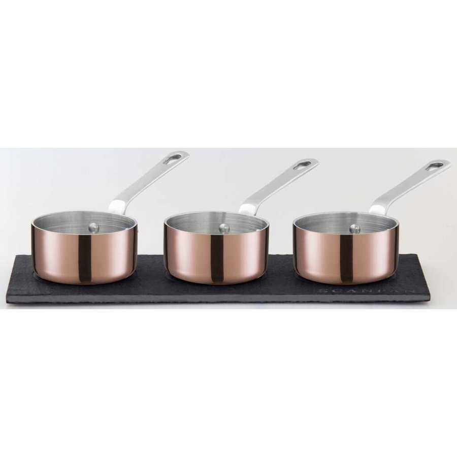 Scanpan Maitre D' Mini-Auflauf-Set m. Schieferschale 8 cl, Kupfer