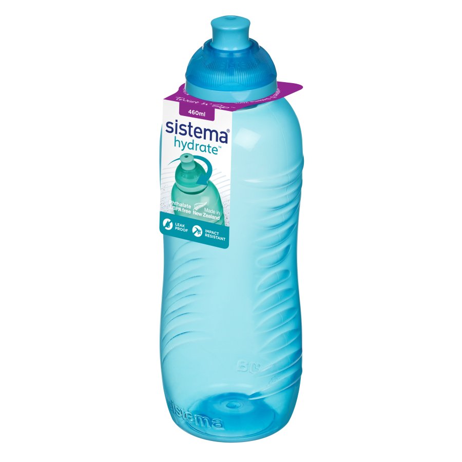 Sistema Twist n Sip Trinkflasche 460 ml, Blau/Grn