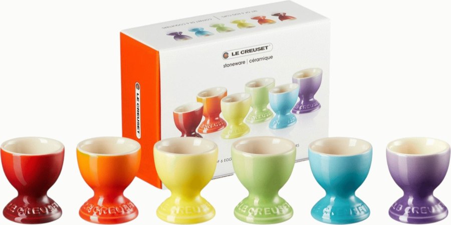Le Creuset Rainbow ggebger 6 stk. H6 cm, Multi