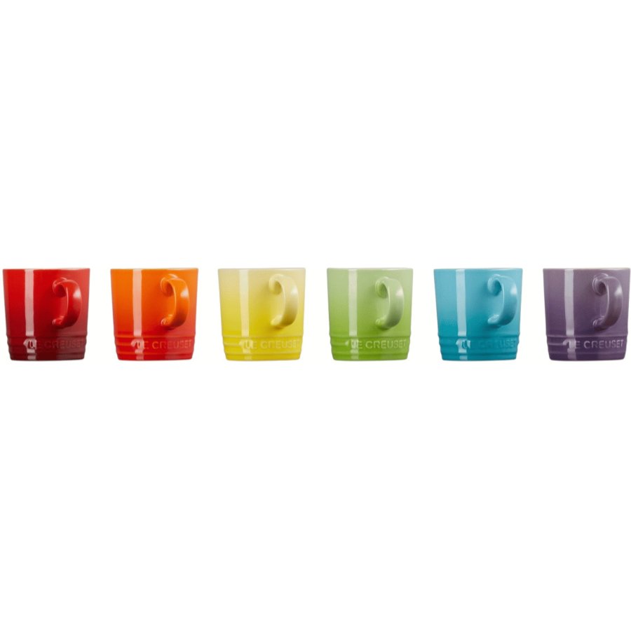 Le Creuset Rainbow Espressokrus 6 stk. 10 cl, Multi