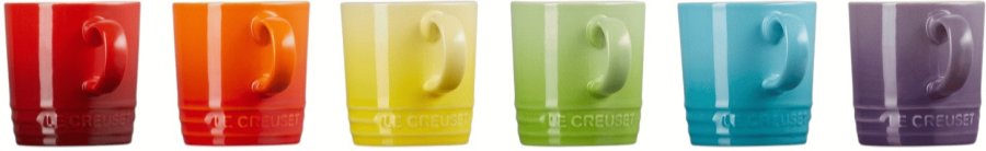 Le Creuset Rainbow Espressokrus 6 stk. 10 cl, Multi