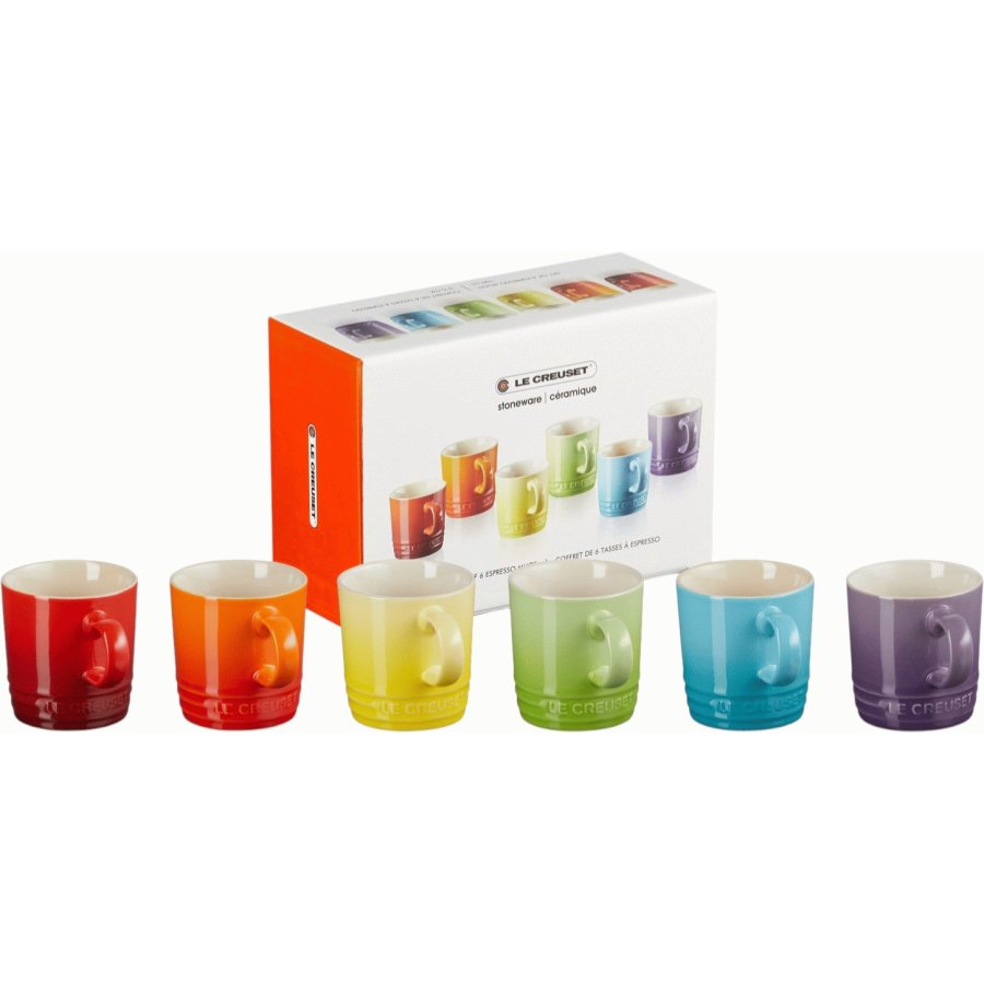 Le Creuset Rainbow Espressokrus 6 stk. 10 cl, Multi