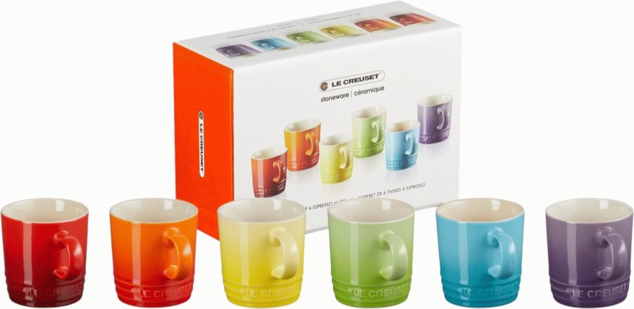 Le Creuset Rainbow Espressokrus 6 stk. 10 cl, Multi