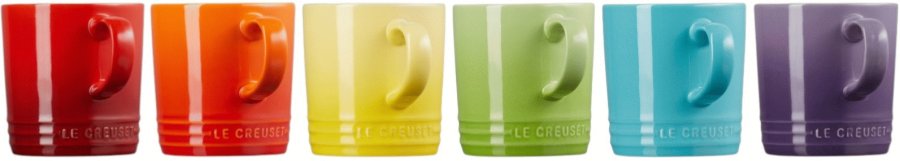 Le Creuset Rainbow Krus 6 stk. 35 cl, Multi