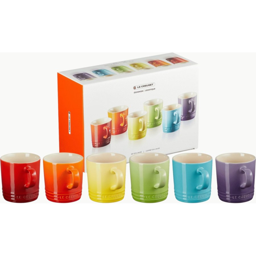 Le Creuset Rainbow Krus 6 stk. 35 cl, Multi