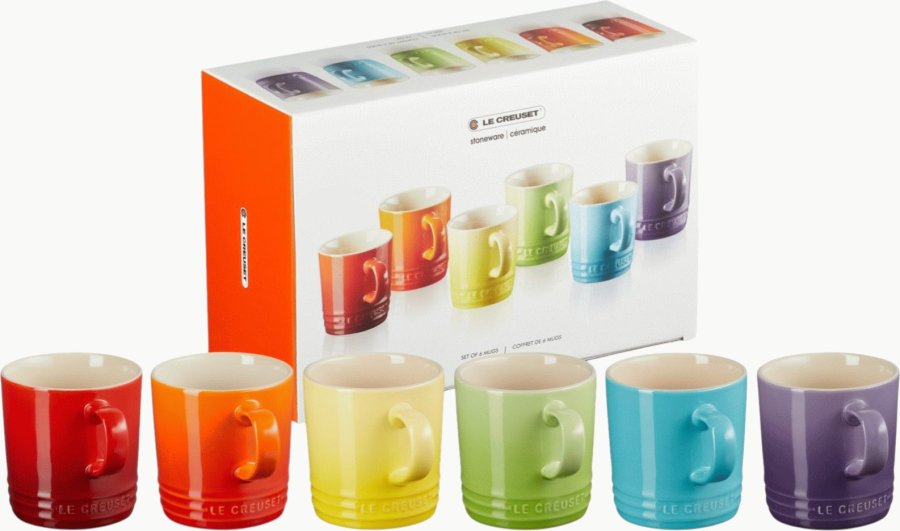 Le Creuset Rainbow Krus 6 stk. 35 cl, Multi