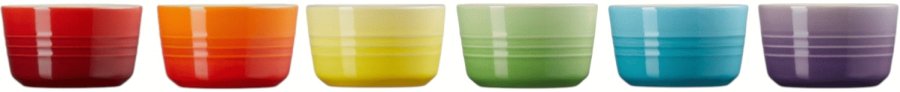 Le Creuset Rainbow Miniramekiner 6 stk. 7,8 cm, Multi