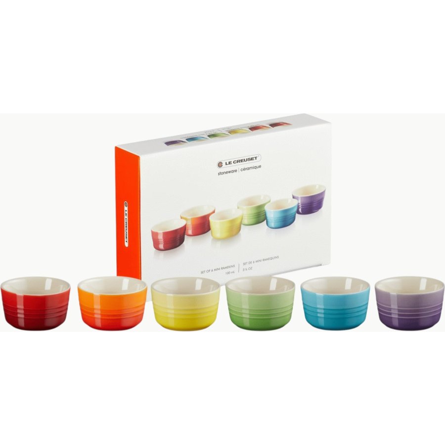 Le Creuset Rainbow Miniramekiner 6 stk. 7,8 cm, Multi