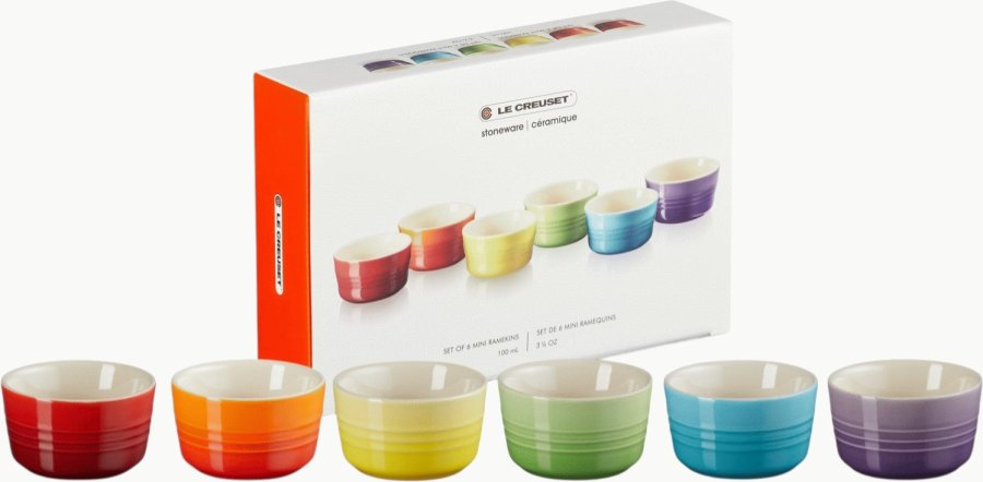 Le Creuset Rainbow Miniramekiner 6 stk. 7,8 cm, Multi