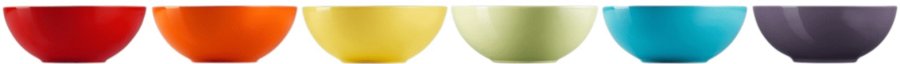 Le Creuset Rainbow Snackskl 6 stk. 12 cm, Multi