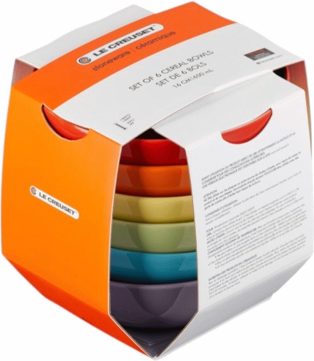 Le Creuset Rainbow Snackskl 6 stk. 12 cm, Multi