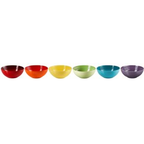 Le Creuset Rainbow Snacksk�l 6 stk. �12 cm, Multi
