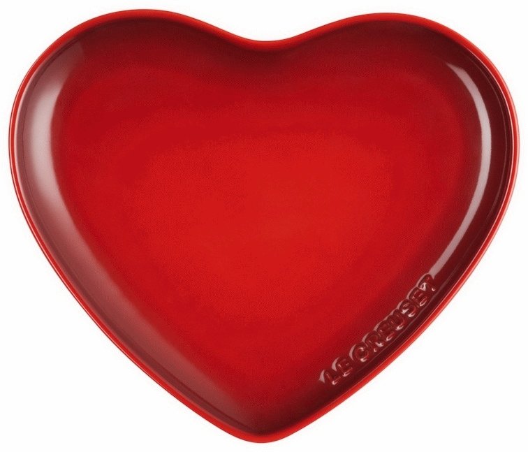Le Creuset Heart Tallerken 23 cm, Cerise