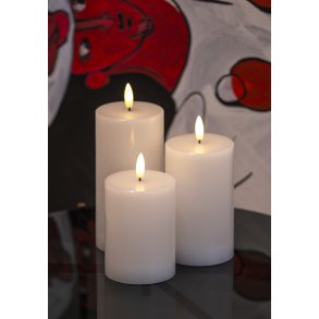 Sirius Sille Exclusive Bloklys LED 3 stk. Ø7,5 cm, Hvid