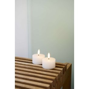 Sirius Sille Fyrfadslys LED 2 stk. Ø6x3,4 cm, Hvid