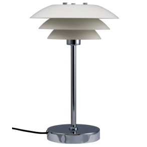 Dyberg Larsen DL20 Tischlampe H30 cm, Wei/Chrom