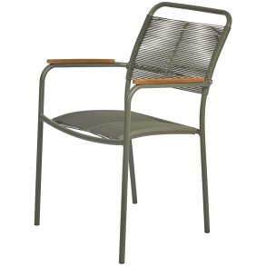 Mandalay Verona Havestol m. Teak Arml�n H86,5 cm, Olivengr�n