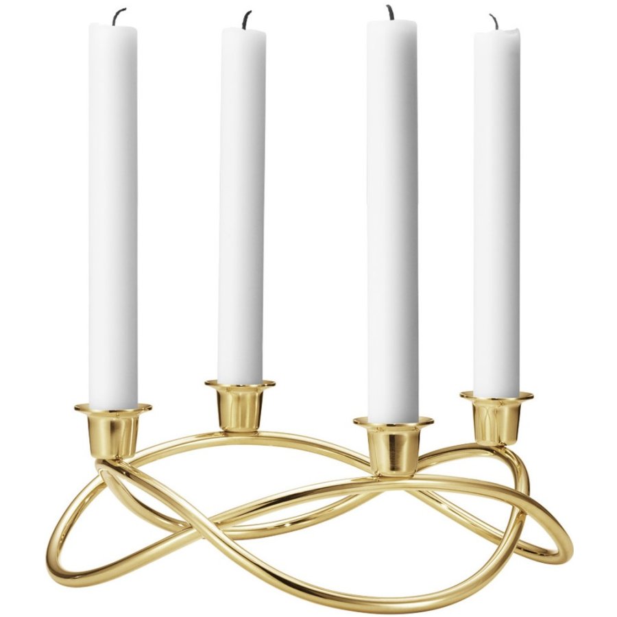 Georg Jensen Season Kerzenstnder 26 cm, Vergoldet