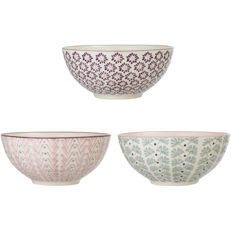 Bloomingville Maya Schale 3er Set Ø16 cm, Multi