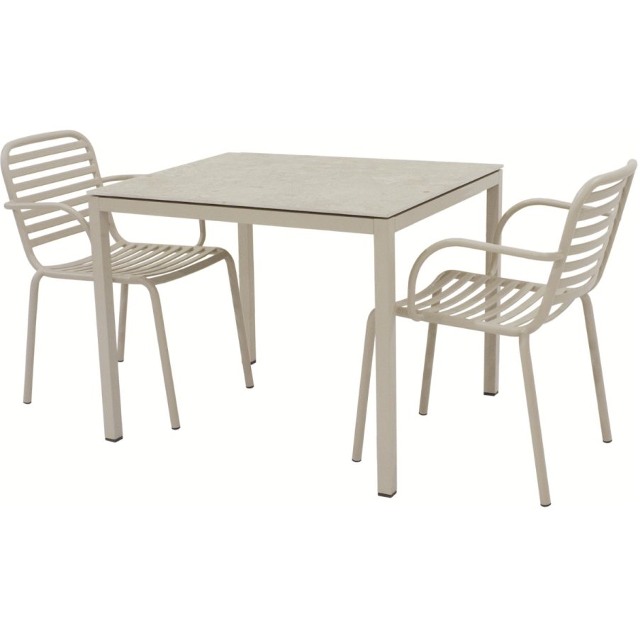 Mandalay Terra Havebord 82 cm, Taupe