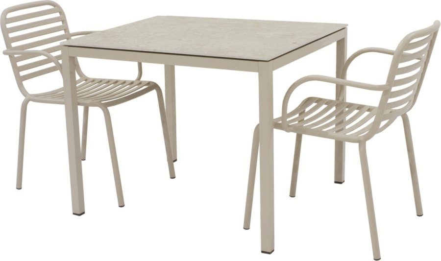 Mandalay Terra Havebord 82 cm, Taupe