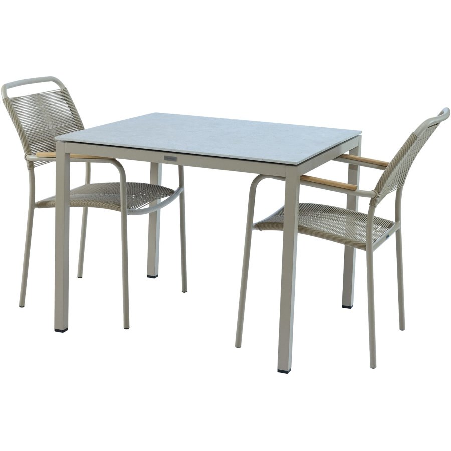 Mandalay Havem�bels�t m. Terra Bord 82 cm og 2 Verona Stole, Taupe