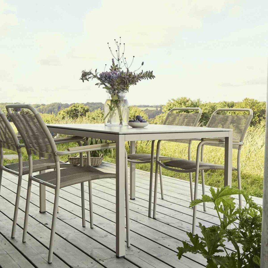 Mandalay Terra Havebord 132 cm, Taupe