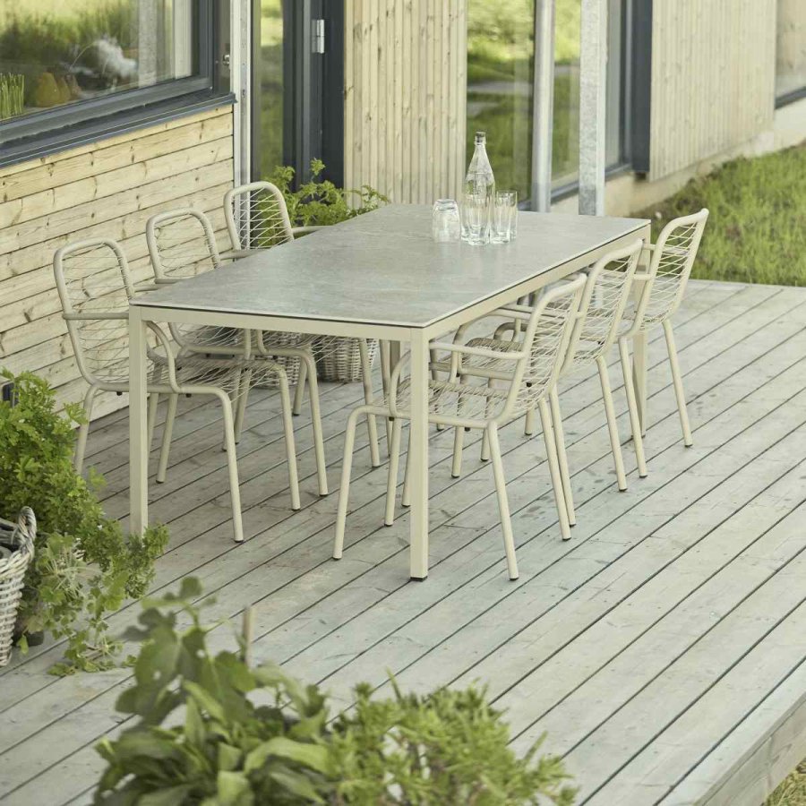 Mandalay Terra Havebord 197 cm, Taupe